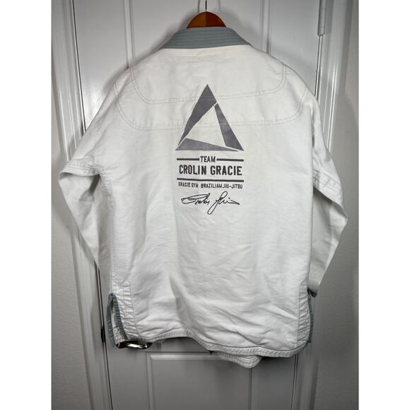 Team Corlin Gracie Gracie Gym Brazilian Jiu-Jitsu A4 White Top Shirt - Picture 2 of 5